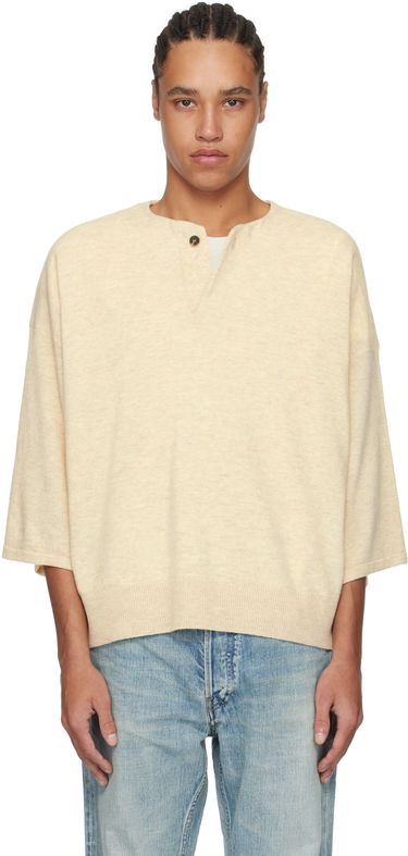 Sveter Fear of God Fear of God Fine Knit Henley Béžová | FGE220-213LAW, 0