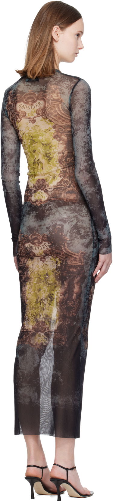 Šaty Jean Paul Gaultier The Long Médaillon Sheer Mesh Printed Maxi Dress Rôznofarebný | 25/04-W-DR023-M006P-005740, 2
