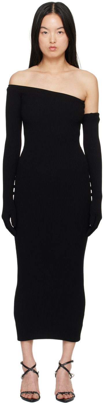 Šaty Jean Paul Gaultier Jean Paul Gaultier Asymmetric Neck Maxi Dress Čierna | 24/25-F-RO164-M070-00, 0