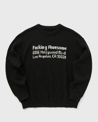 Sveter Fucking Awesome FA Hollywood Crewneck Sweater Čierna | PN20020-BLACK, 0