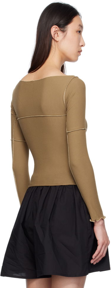 Tričko Baserange Baserange Cinder Long Sleeve T-Shirt Hnedá | TOCL-RB-SU25, 2