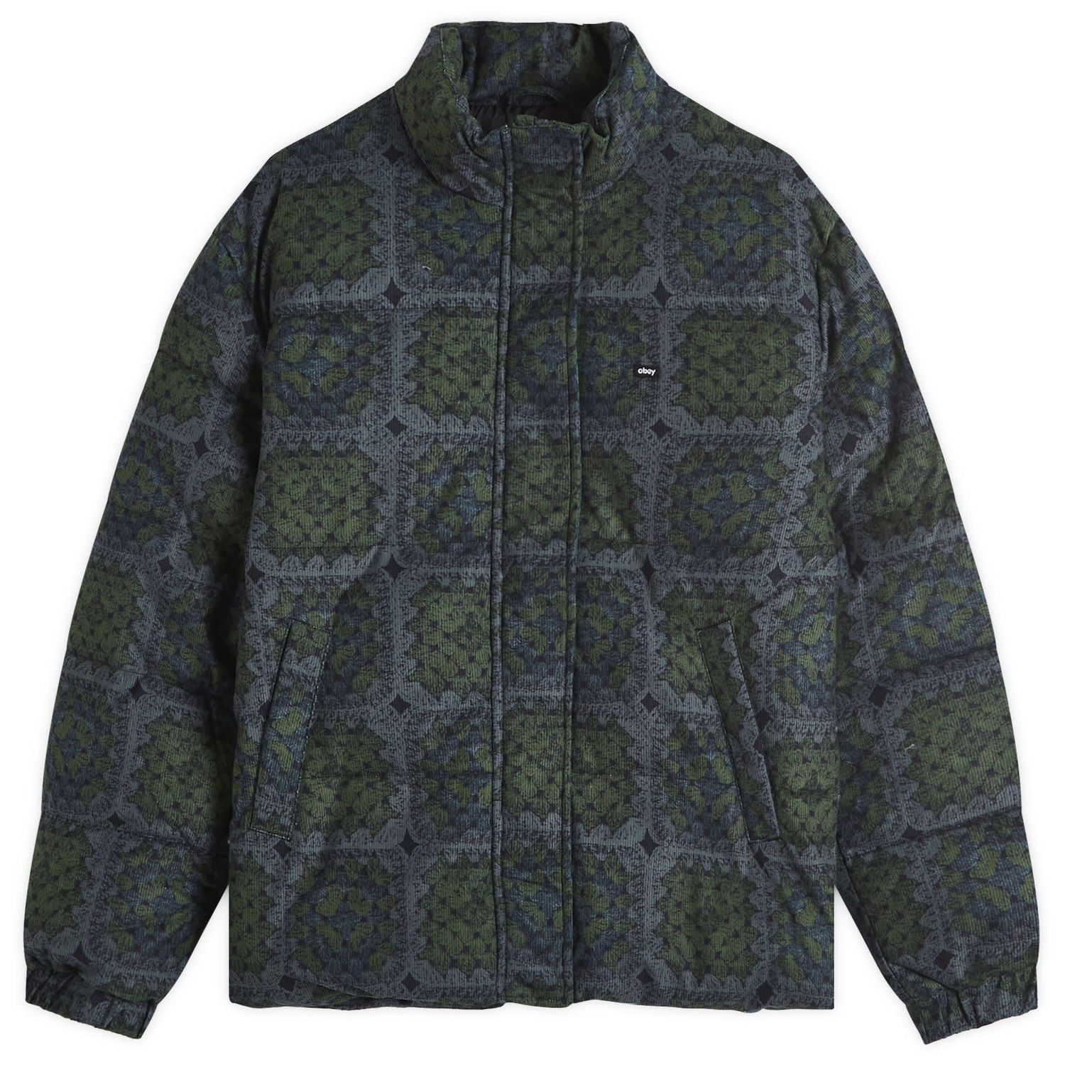 Prešívaná bunda OBEY Women's Tappi Puffer Jacket Zelené | 221800422, 0