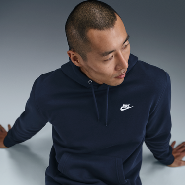 Mikina Nike Nike Club Fleece Hoodie Navy | FN3859-451, 4