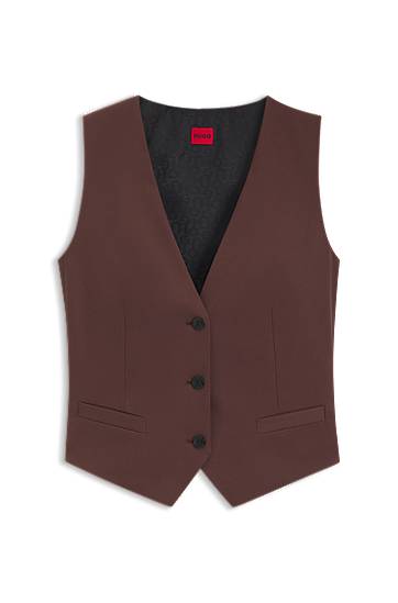Vesta BOSS Stretch Waistcoat Hnedá | 50545278, 0