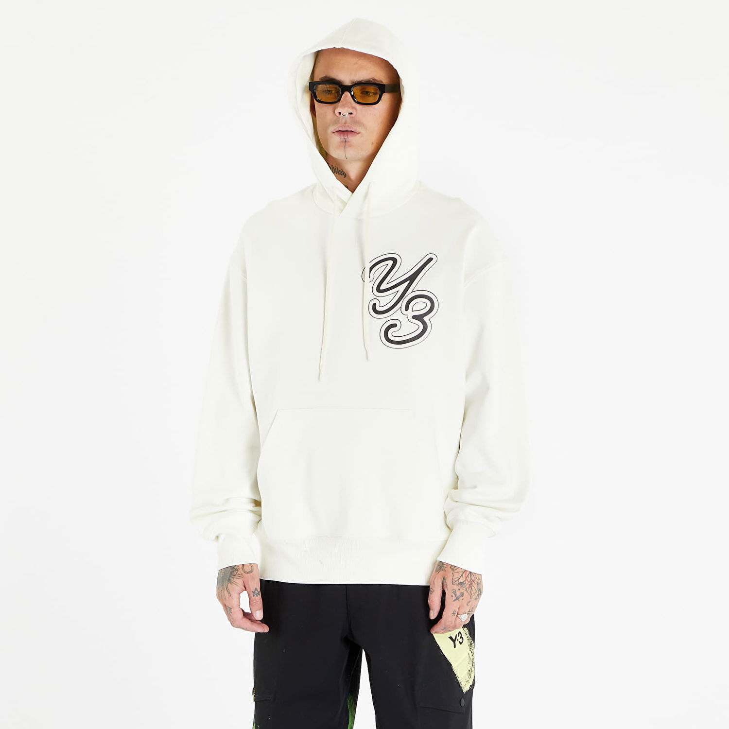 Mikina Y-3 Graphic Logo Hoodie UNISEX Off White Biela | IT7524, 0