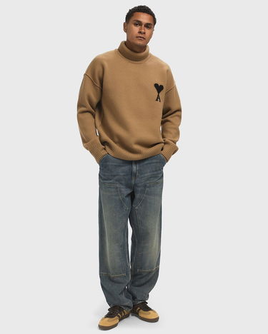Sveter AMI Funnel Neck Sweater Hnedá | UKS839.018-288, 2