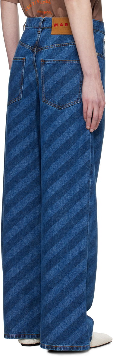 Džínsy Marni Marni Wide Leg Diagonal Stripe Jeans Modrá | PAJD0432A0 USCX36, 2