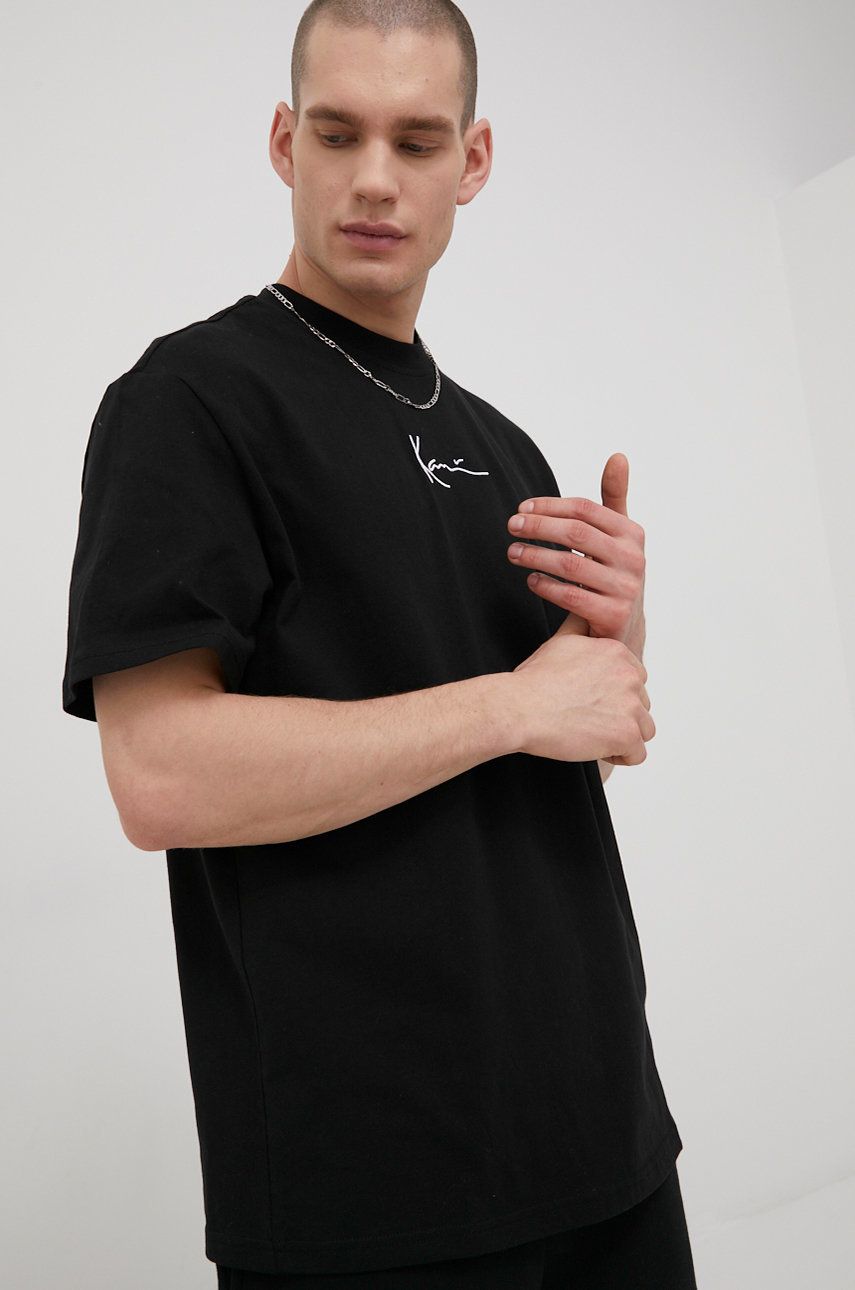 Tričko Karl Kani Cotton Tee Čierna | KKMQ12001BLK, 0