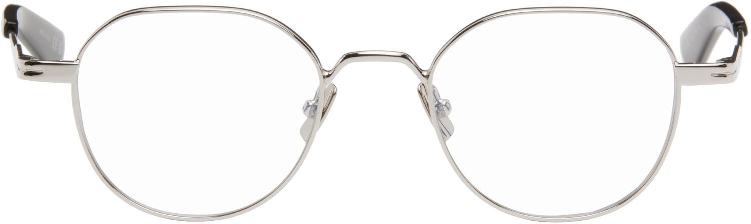 Slnečné okuliare Saint Laurent Round Silver-Tone Glasses Metalická | SL 730-002, 0