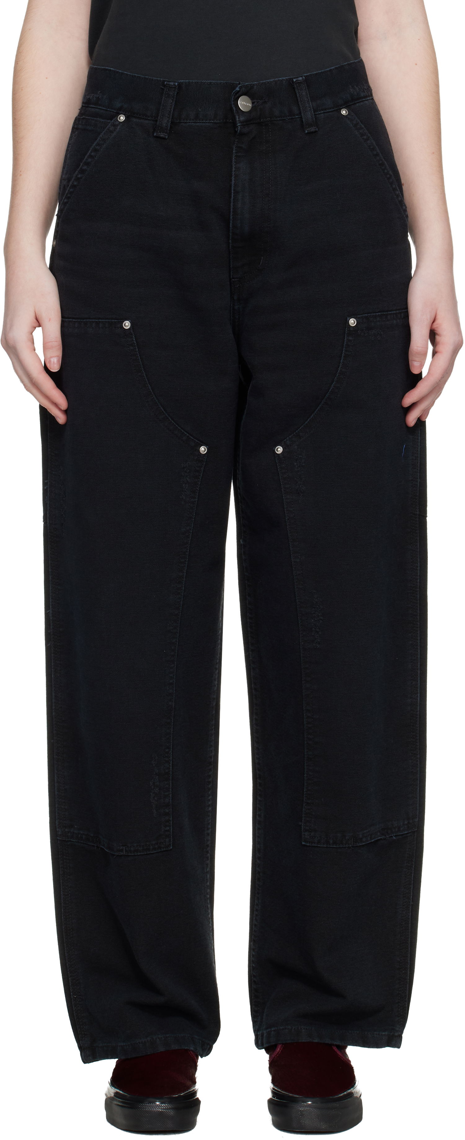 Nohavice Carhartt WIP Work In Progress Brandon Double Knee Trousers Čierna | I036352 89B7, 0