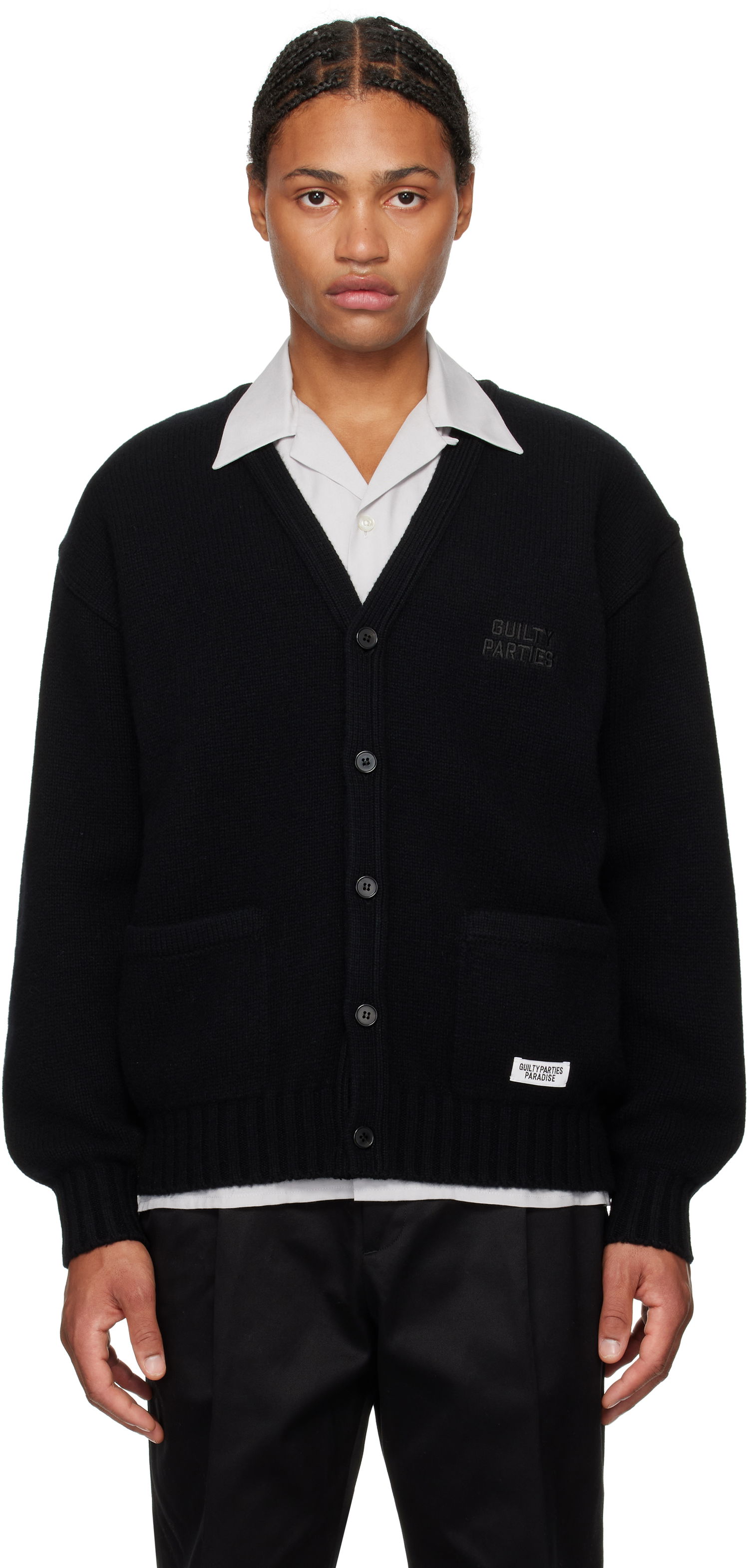 Sveter WACKO MARIA Classic Knit Cardigan Čierna | 24FW-WMK-KN09, 0