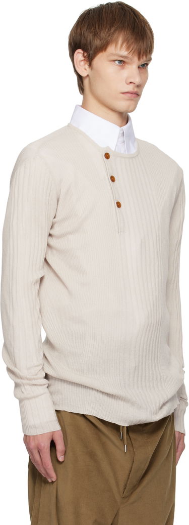 Sveter Vivienne Westwood Vivienne Westwood Tegan Henley Knit Top Béžová | 2701002N-Y003M-, 1