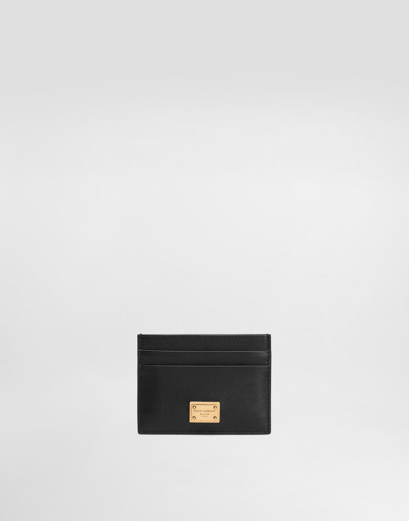 Peňaženka Dolce & Gabbana Dolce & Gabbana Plongé Calfskin Card Holder Čierna | BI0330A9S2580999