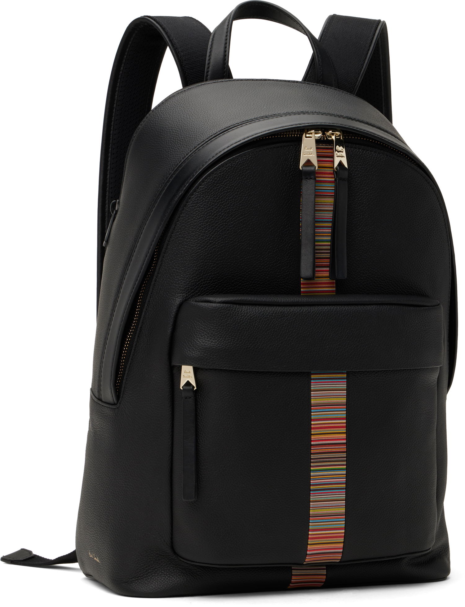 Batoh Paul Smith Paul Smith Leather Backpack with Signature Stripe Trim Čierna | M1A-8037-CMULTI-79, 1