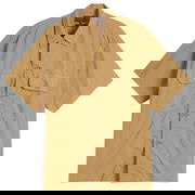 Beams Plus Textured Ripstop Short Sleeve Shirt, Size Large