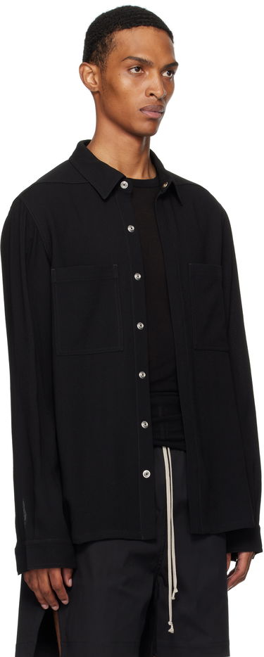 Košeľa Rick Owens Rick Owens Concordians Outer Shirt Čierna | RU02E1235 WA, 1