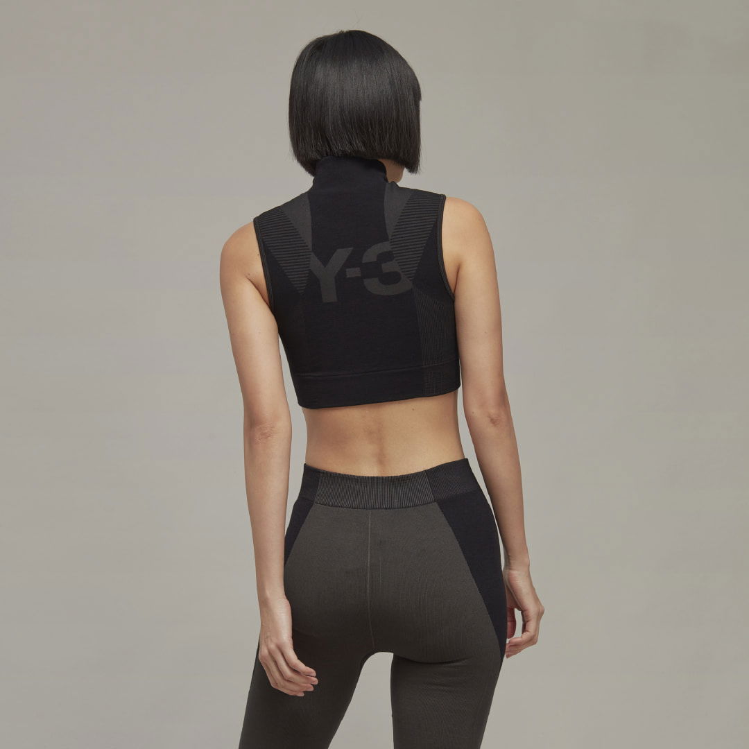 Classic Seamless Knit Sport Cropped Top