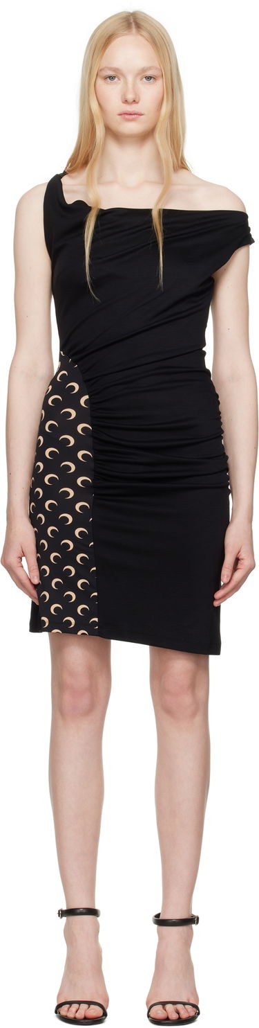 Šaty Marine Serre Marine Serre Draped Jersey Minidress Čierna | WDR349A CJER0077, 0
