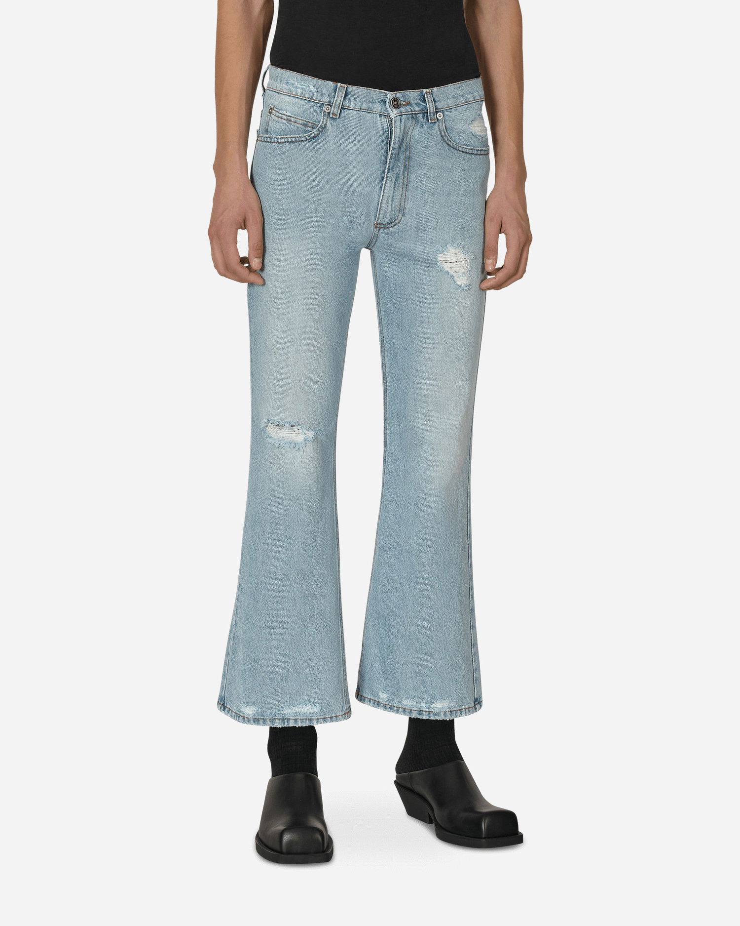 Džínsy ERL Distressed Flare Denim Pants Modrá | ERL05P003 1, 0