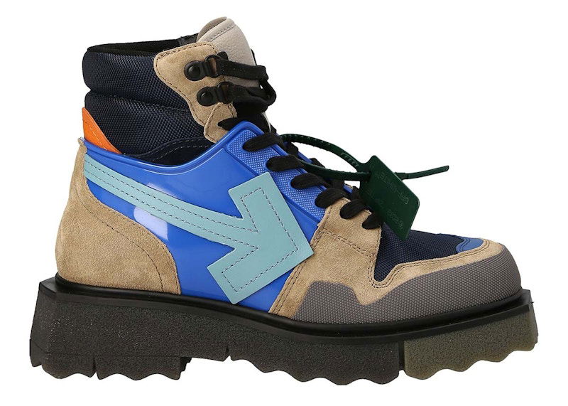 Tenisky a topánky Off-White Hiking Sponge Ankle Boots Army Green Turquoise Tyrkysová | OMIA228F22LEA0014363, 0
