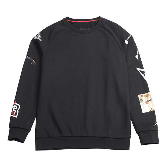 Sveter Jordan Jordan Printed Fleece Pullover Čierna | CD5872-010