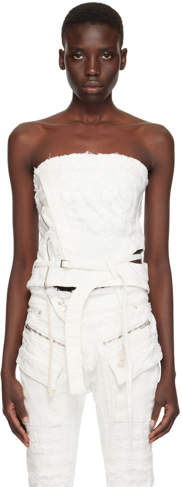 Tielko Ottolinger Ottolinger Belt Denim Tank Top Biela | 1704801, 0