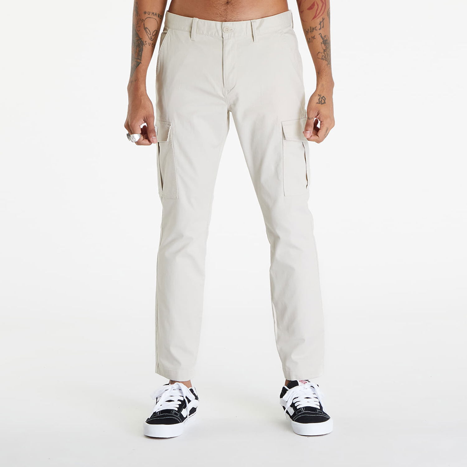 Cargo nohavice Tommy Hilfiger Austin Lightweight Cargo Pants Newsprint Biela | DM0DM18940 ACG, 0