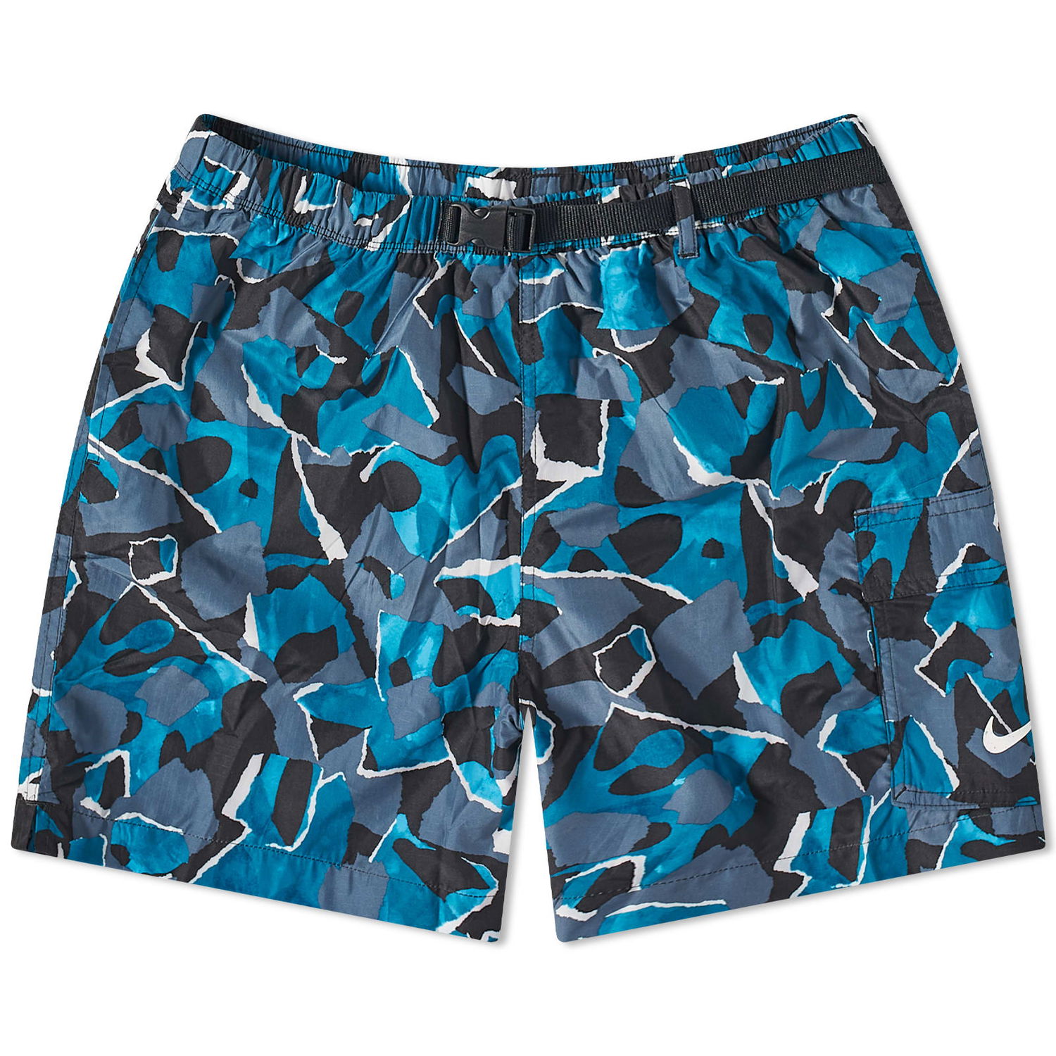 Plavky Nike Shred Camo Voyage 5" Cargo Shorts "Blue Lightning" Navy | NESSD461-480, 0