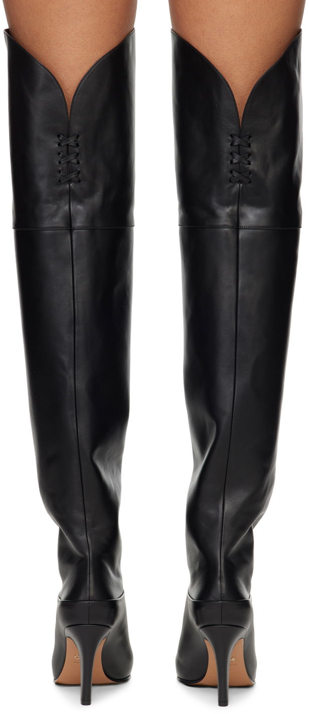 Ponožky CHLOÉ Chloé Eve Thigh-High Leather Boots Čierna | CHC24A03PMF, 1
