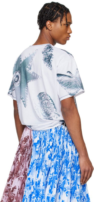 Tričko Chopova Lowena Chopova Lowena Zoom Spur Oversized Graphic T-Shirt Biela | 2303, 2