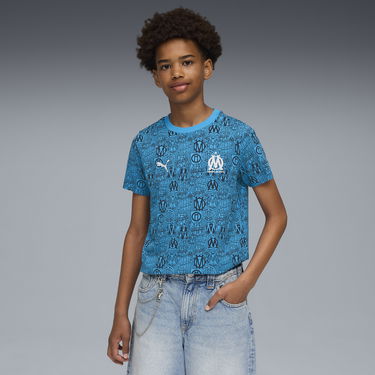 Tričko Puma Olympique de Marseille FtblCulture All-over Print T-Shirt Modrá | 781580_07, 0