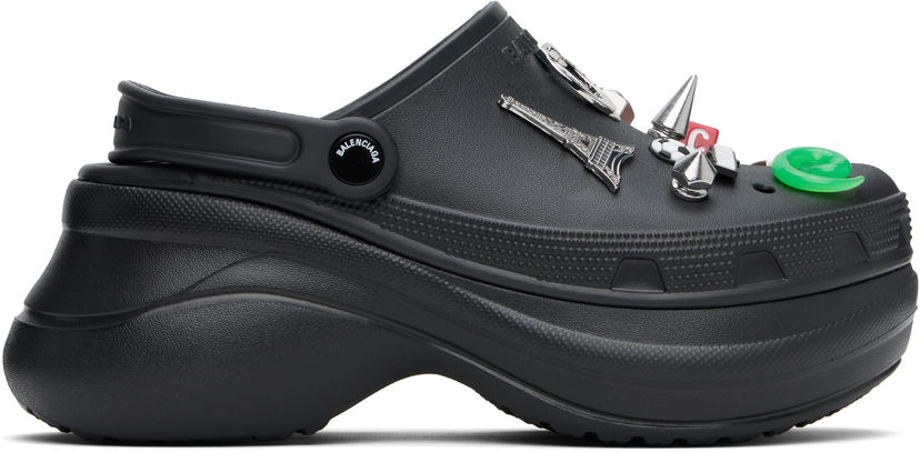 Oblečenie Balenciaga Balenciaga Crocs Edition Jibbitz Mules Čierna | 720857W0FOY