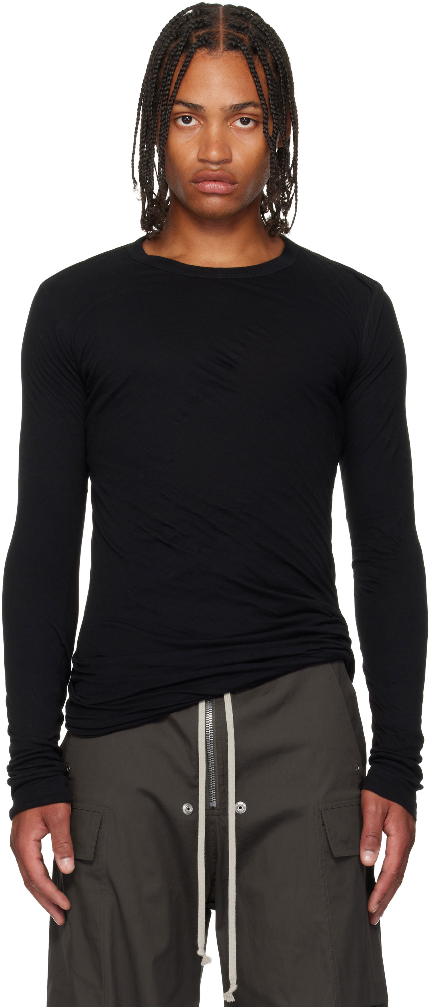 Tričko Rick Owens Rick Owens Concordians Double Long Sleeve T-Shirt Čierna | RU02E1257 UCDB, 0