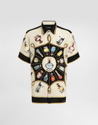 Dolce & Gabbana Perfume Print Silk Shirt