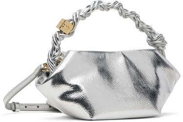 Kabelka GANNI Mini Bou Bag with Twisted Handle Metalická | A6950, 2