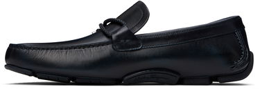 Starostlivosť o obuv FERRAGAMO Salvatore Ferragamo Gancini Ornament Driver Loafers Navy | 778844, 2