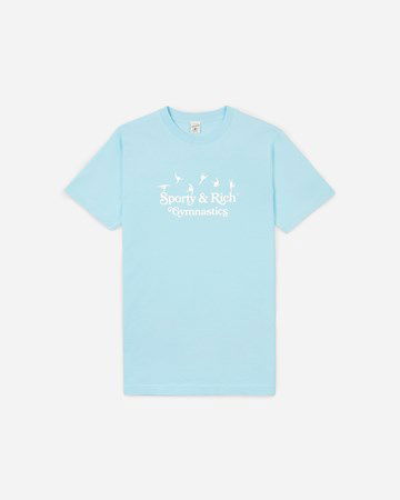 Tričko Sporty & Rich Gymnastics T-Shirt Modrá | TS487BB, 0