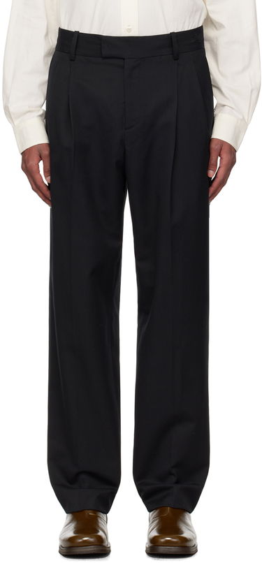 Nohavice Drôle de Monsieur Drole de Monsieur Le Pantalon Golfeur Pleated Trousers Čierna | PERM-BP165-PL127-BL, 0