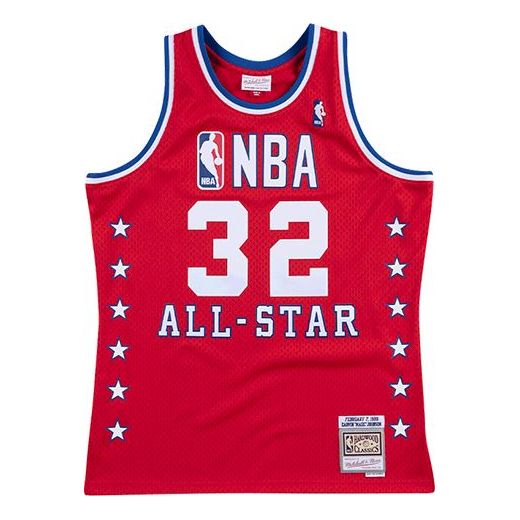 Tielko Mitchell & Ness Mitchell & Ness Magic Johnson All-Star Game 1988 Swingman Jersey Červená | SMJYCP19048-ASWRED188EJH, 0