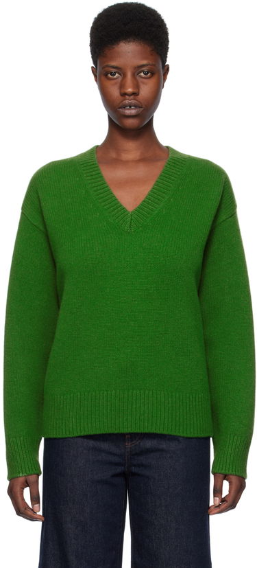 Sveter TOTEME TOTEME V-Neck Knit Sweater Zelené | 241-WRT1034-YA0004, 0