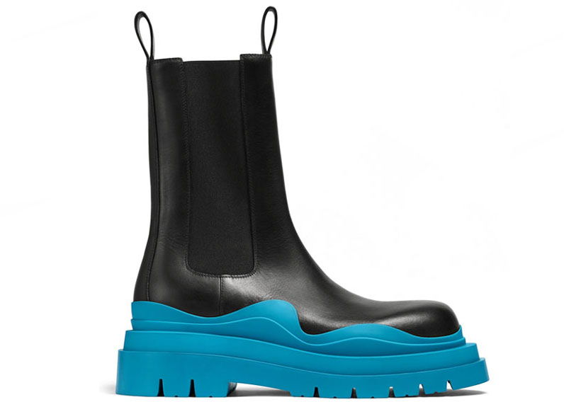 Tenisky a topánky Bottega Veneta Tire Boot High Black Amalfi Blue Modrá | 630284VBS501438, 0