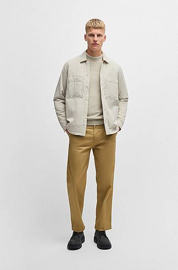Vetrovka BOSS BOSS Overshirt with Lightweight Padding Béžová | 50530908, 1