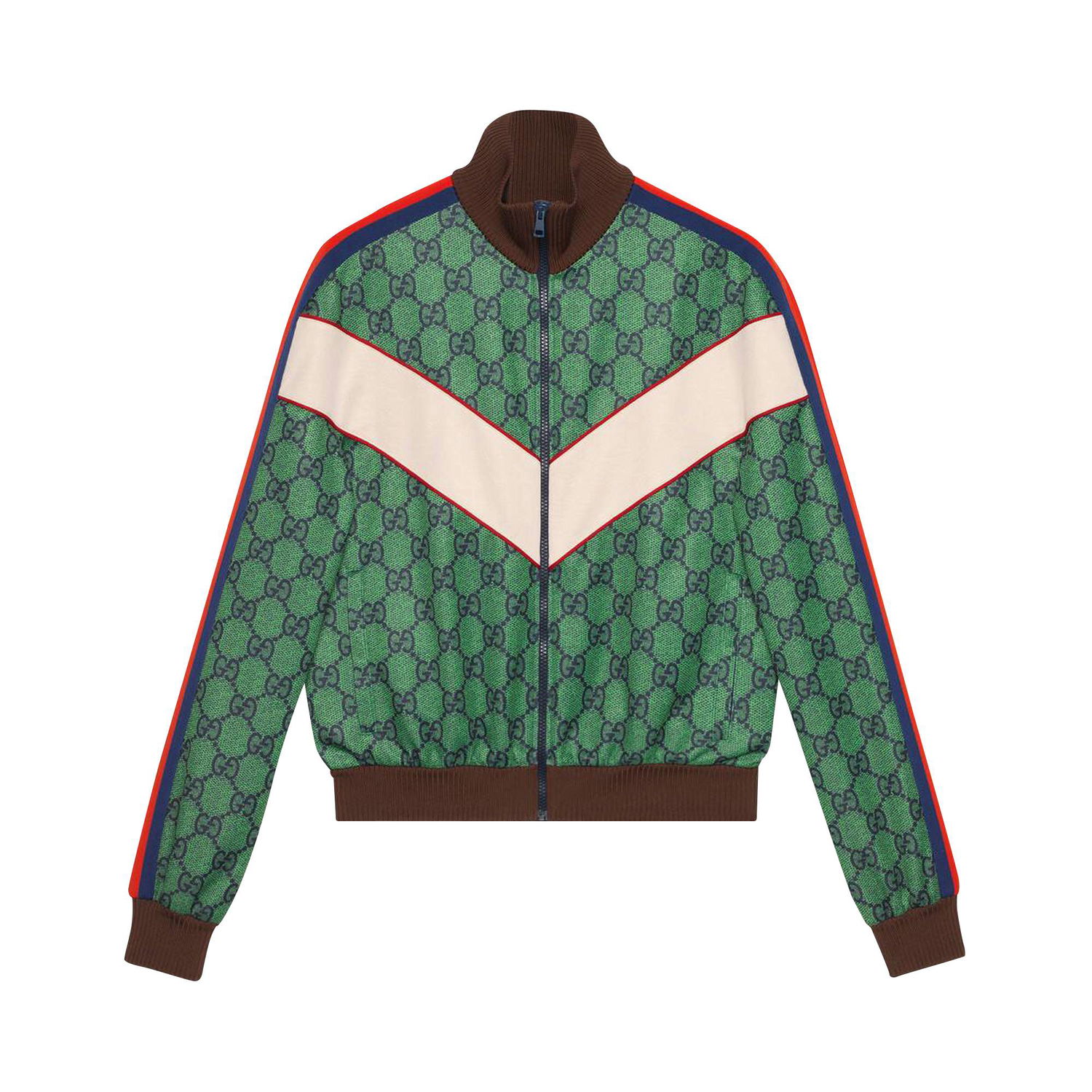 Bunda Gucci Jersey Zip Jacket With Web Zelené | 653367 XJDF0 3305, 1