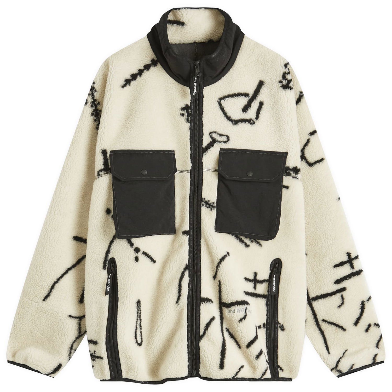Bunda and wander Map Key Fleece Jacket Off White Béžová | 5744281140-031, 0