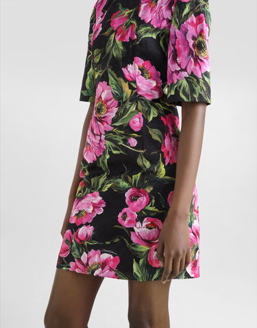 Šaty Dolce & Gabbana Dolce & Gabbana Peony-Print Fit-and-Flare Midi Dress Rôznofarebný | F6TMJTFSFN9HN5KR, 3