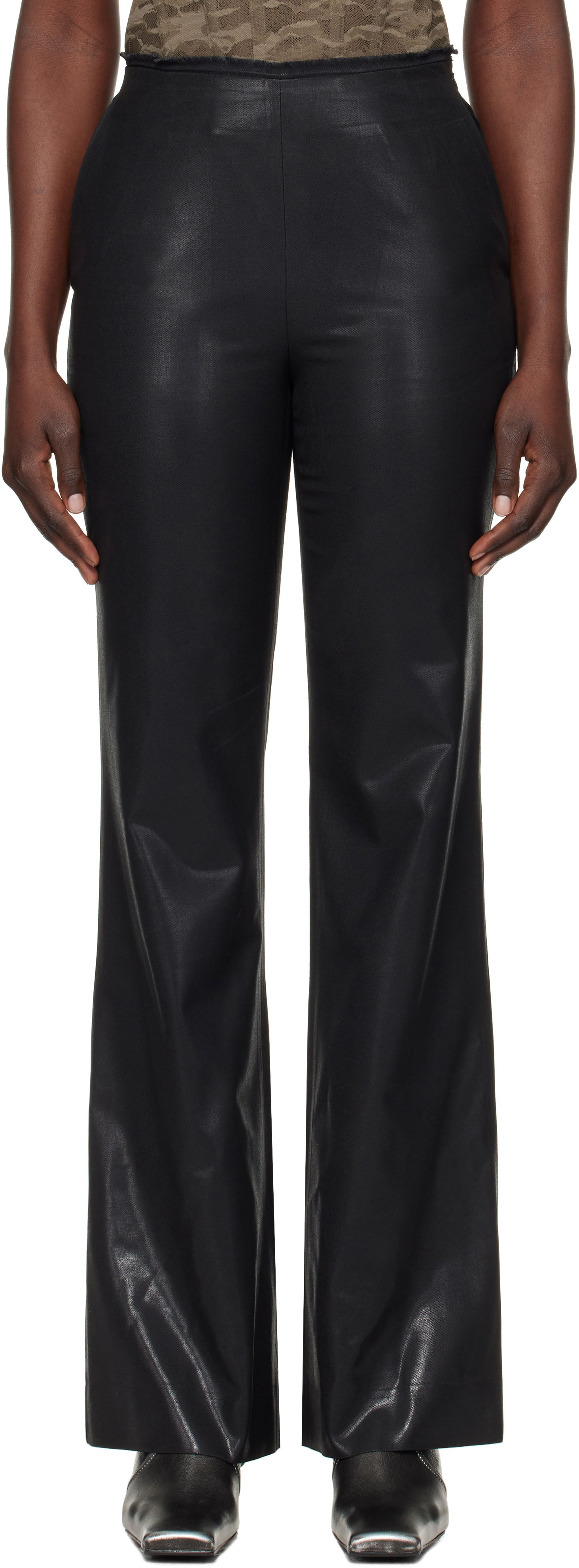 Nohavice Diesel Black P-Lumys Flare Pants Čierna | A16558 0NKBV, 0