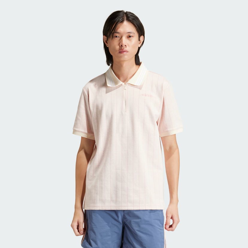 Polo tričko adidas Performance Striped Polo Shirt Béžová | IU0209