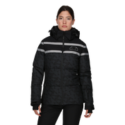 GIGI Padded Hooded Ski Jacket with Reflective Stripes