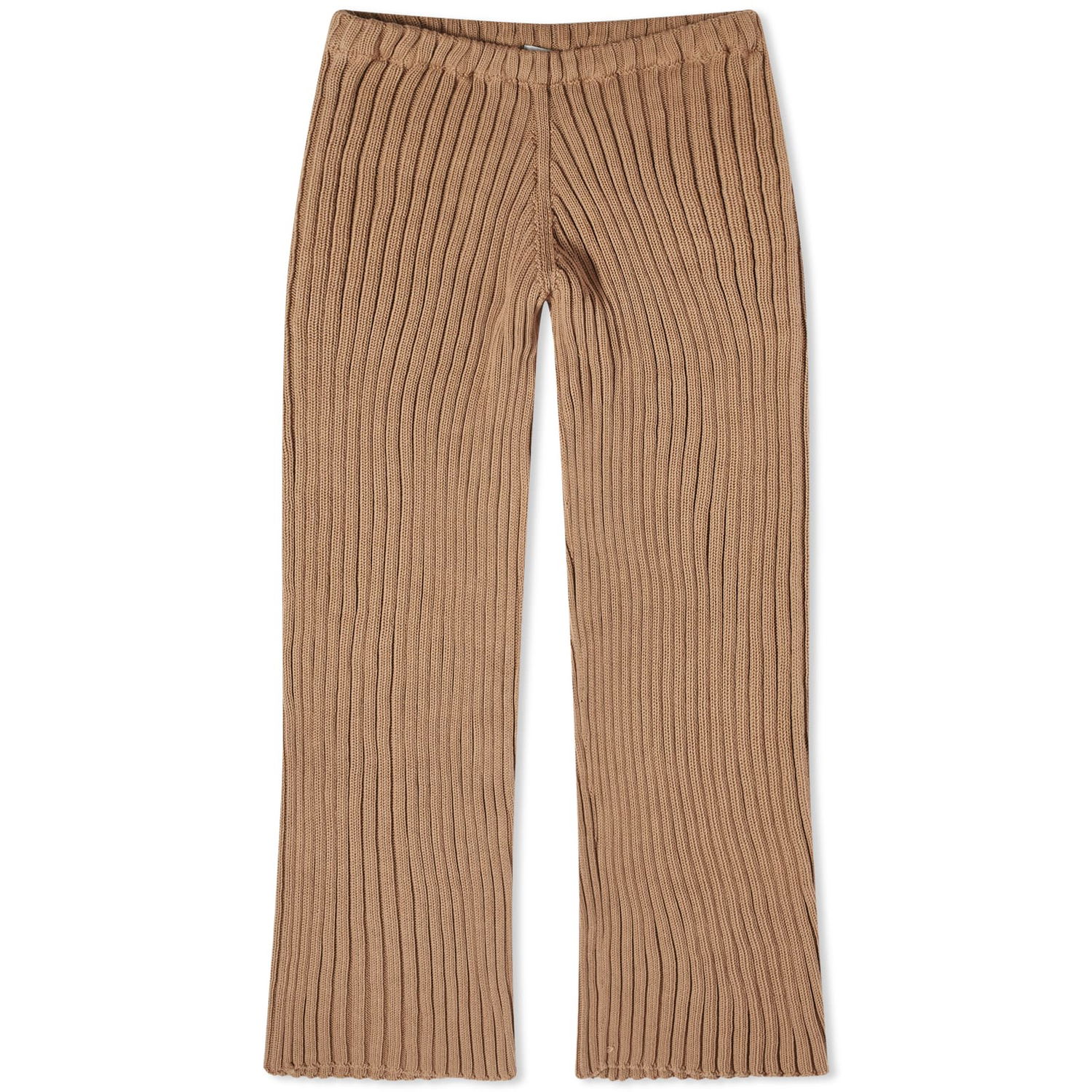 Nohavice Baserange Macau Ribbed Knit Pants, Size Medium Hnedá | TRMAC-CO-SP24-BRA, 1