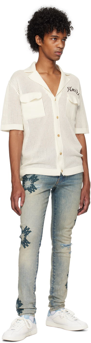 Košeľa AMIRI AMIRI Mesh Knitted Shirt Biela | AMKNIR1011, 3